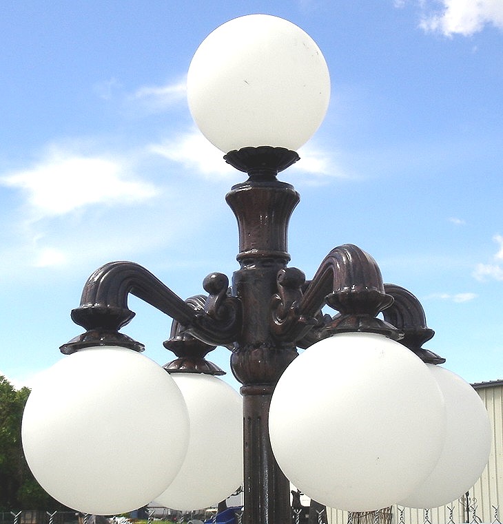 Victorian 4 Arm Lamp Down Pole